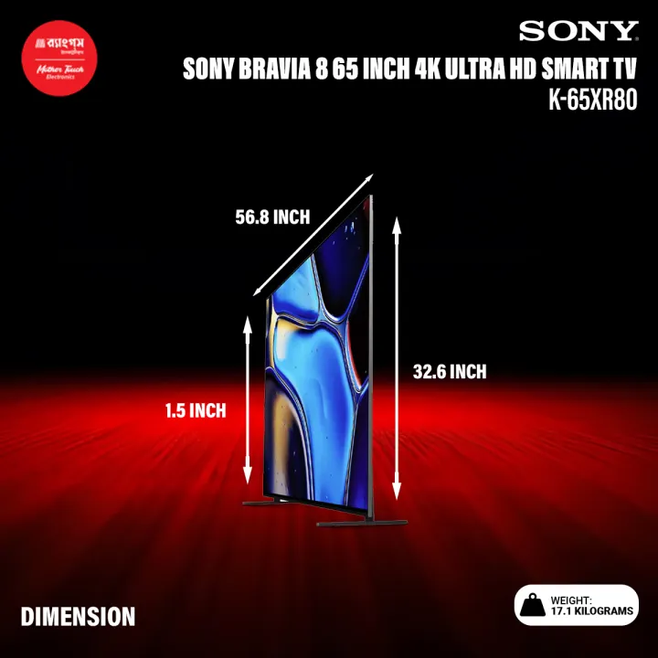 SONY%20BRAVIA%208%7C%2065%20INCH%20OLED%204K%20HDR%20%7C%20SMART%20GOOGLE%20TV%20-%20K-65XR80%20-%20Image%204