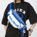 Japan and South Korea's new ins Hong Kong style literature and art retro letters men's and women's fashion brand crossbody bags, chest bags, outdoor sports shoulder bags.