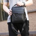 Vintage Man Bags PU Leather Shoulder Bags For Men Business Messenger Bags Male Fashion Tote Handbags Multi-pockets Crossbody Bag. 