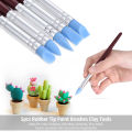 5pcs Rubber Tip Paint Brushes Clay Tools for Sculpture Pottery Color Shaping Blending Drawing Modeling Remove Fingerprints. 