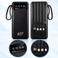 AST PB001 10000mAh Power Bank with Built-in 3-in-1 Cable & Digital Display.