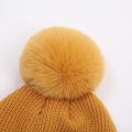 Plush Ball Children Pullover Cap Soild Baby Knit Hat Autumn Winter Warm Ear Protection Headgear Kids Skullies Beanie Caps 0-3Y.