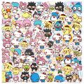 80Pcs/Set ❉ Sanrio Family Series 01 Funny Emoji Mini Stickers ❉ DIY Fashion Mixed Waterproof Doodle Decals Stickers.