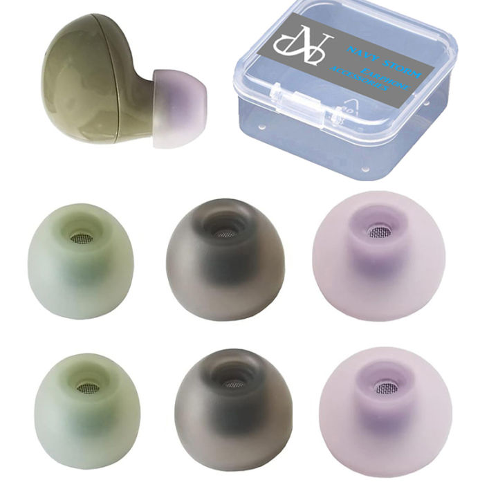 3Pairs Silicone Eartips for Samsung Galaxy Buds 2 / Galaxy Buds Plus Headphones Soft Ear Tips with Mesh Fit in Case