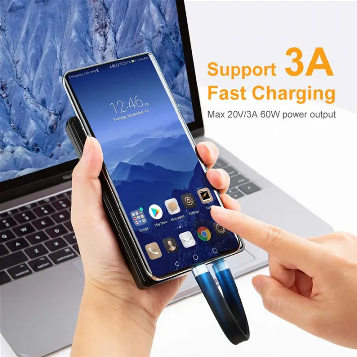 2X%204K%20USB-C%203.1%20Gen%202%20Cable%2010G%20Emark%20Chip%20Short%20Type%20C%20USB-C%20to%20USB-C%20Video%20Sync%20Charger%20Cable%20PD%2060W%204K%20Video%20-%20Image%204