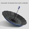 Windproof Automatic Umbrella for Men Women, Strong Wind-Resistant, Compact Folding, Business Luxury Umbrellas, 16 Double Bone. 