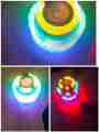 LED Light Up Flashing Spinning Music Gyro Spinner Football Toy. 