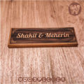 Wooden Door nameplate 12x4 inch mahagony wood with customized names. 