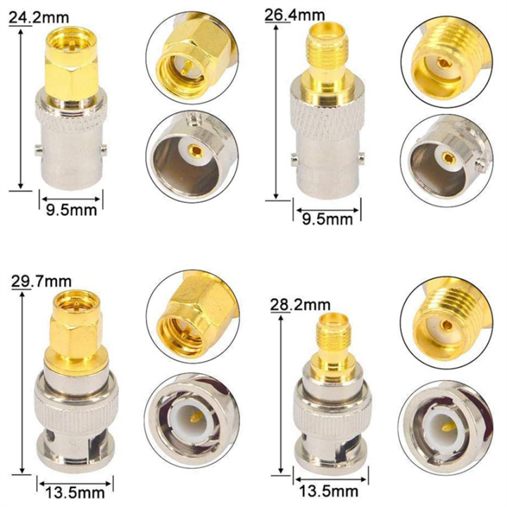 NAMUNY%20SMA%20to%20BNC%20Kits%202%20Set%20RF%20Adapter%20Connector%20Kits%20for%20SDR%20Ham%20Radio%20Baofeng%20UV-5R%20UV82%20V-5R5%20Two%20Way%20Handheld%20Radio%20B%20-%20Image%203