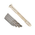 Pin Vise Hand Drill Manual Drilling Tool 1~3mm Bit Diameter For Wood Plastic.