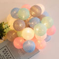 6CM Led Fairy Lights String Cotton Ball Garden Garland Curtain Bedroom Lamp Chain New Year Christmas Home Decor Outdoor Lighting--A161--7.5M50LED Control. 
