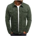 2024 new Men's Casual Retro Washed Denim Top Autumn trend loose large size denim jacket men tooling jacket men's jacket.