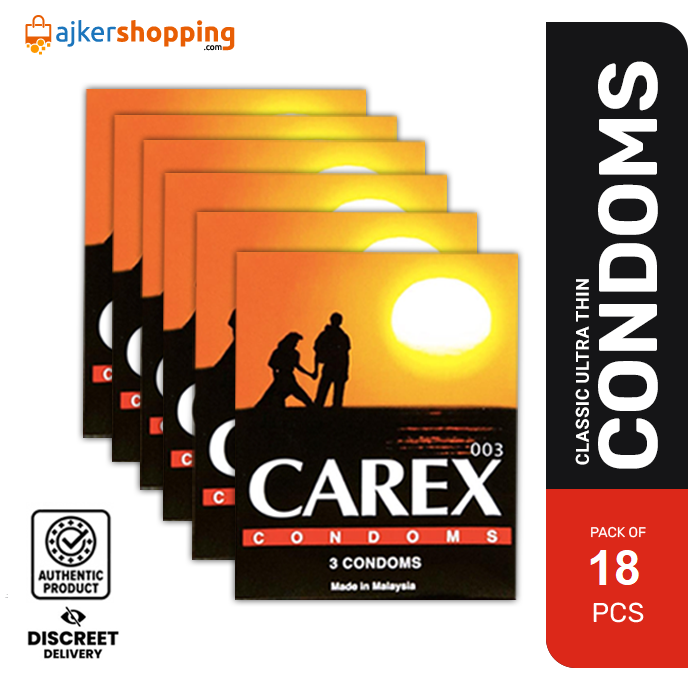 Carex Classic Condom Ultra Thin 6x3s = 18Pcs Condom (Made In Malaysia)