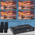 4K@60Hz 2x4 Switch 2 In 4 Out HDMI-compatible 5M/30M Extend Splitter Switcher With Audio Extractor for 4 Screen Monitor Display. 