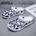 New Sandals for Men Korean Fashion Beach Hole Shoes Casual Crocs Sandal Summer Slipper Rubber. 