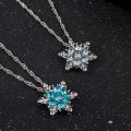Crystal Snowflake Zircon Flower Necklaces & Pendants Jewelry Gift For Women Girls - Necklace For Girls - Necklace For Girls - Necklace For Girls - Necklace S.