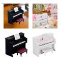 Dollhouse Piano with Stool Set for 1/12 Dollhouse Room Box Room. 