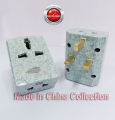 3 Pin Multi Socket 13A Chromic design Premium Quality Heavy Duty Professional 1pcs. 