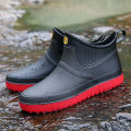 Cross border rain boots men's low-top rain boots short tube anti-slip car wash water shoes rubber shoes waterproof tide fashion anti-slip overshoes wholesale.