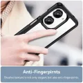 lthmy for Asus ZenFone 9 Transparent Hard Back with Shockproof Enhanced Side Protective Bumper Phone Cover. 