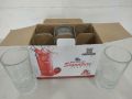 good quality strong crystal clear unique design Heavy 320 Ml Drinking Water glass set 6 pcs.