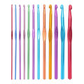 12PCS Aluminum Crochet Hooks Knitting Needles Crochet Hooks Set Arthritic Hands Multicolor Crochet Needles for Yarn Craf.