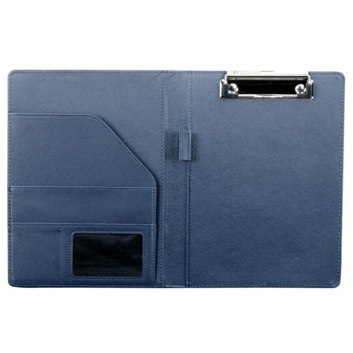 2Pcs%20A5%20Document%20Bag%20File%20Folder%20Clipboard%20Business%20Office%20Financial%20School%20Supplies%20-%20Black%20&%20Blue%20-%20Image%205