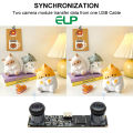 Global Shutter 3D Stereo VR Camera Module 3.8MP High Speed Webcam 120fps 60fps 3200x1200P Fisheye Motion Capture LightBurn Cam.