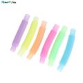 5Pcs Luminous Pop Tubes Sensory Fidget Toy Stress Relieve Toys Squeeze Gifts Toy Autism Anti Stress Plastic Bellows for Children.