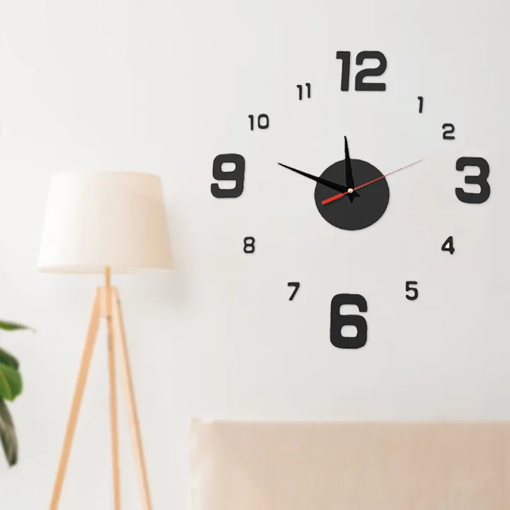 3D Wall Clock Mirror Wall Stickers Creative DIY Wall Clocks Removable Art Decal Sticker Home Decor Living Room Quartz