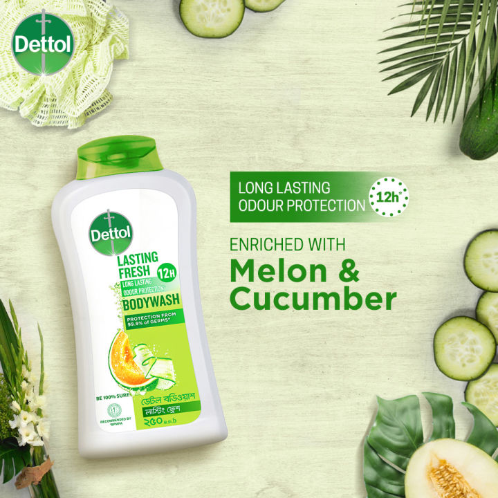 Dettol%20Lasting%20Fresh%20Body%20Wash%20with%20Refreshing%20Melon%20&%20Cucumber%20Fragrance,%2012%20Hours%20Odour%20Protection%20250ml%20Shower%20Gel%20-%20Image%204