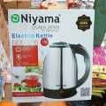 Electric Kettle Model NEK-1216 stainless steel body Osaka Japan technology silver color.