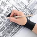 Drawing Gloves Palm Rejection Two Finger Hand Gloves for Tablet Digital Board Screen Touch Drawing Anti-fouling Gloves.