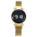 Golden Rose - Women's Casual Digital Round Watch. 
