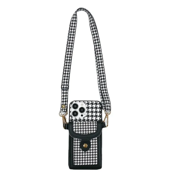 Houndstooth%20Cross-Body%20Lanyard%20Card%20Holder%20for%20Samsung%20s23%20Phone%20case%20iphone14%20Soft%20note20%20Protective%20Sleeve%20A53%20-%20Image%205