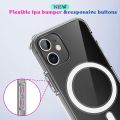 (COD)For iPhone X / XS Magsafe Case Simple Magnetic Ring All-inclusive Clear Crystal Acrylic PC +TPU Shockproof Case. 