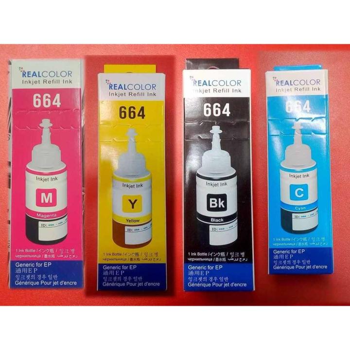Real Color inkjet Refill Printer Ink 4 Color 4 Pcs