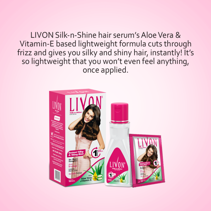 Livon Hair Serum with Argan Oil & Vitamin E for Women & Men| For Frizz Free, Smooth & Glossy Hair| Moisturizes & Detangles Hair| All Hair Types| 18 ml