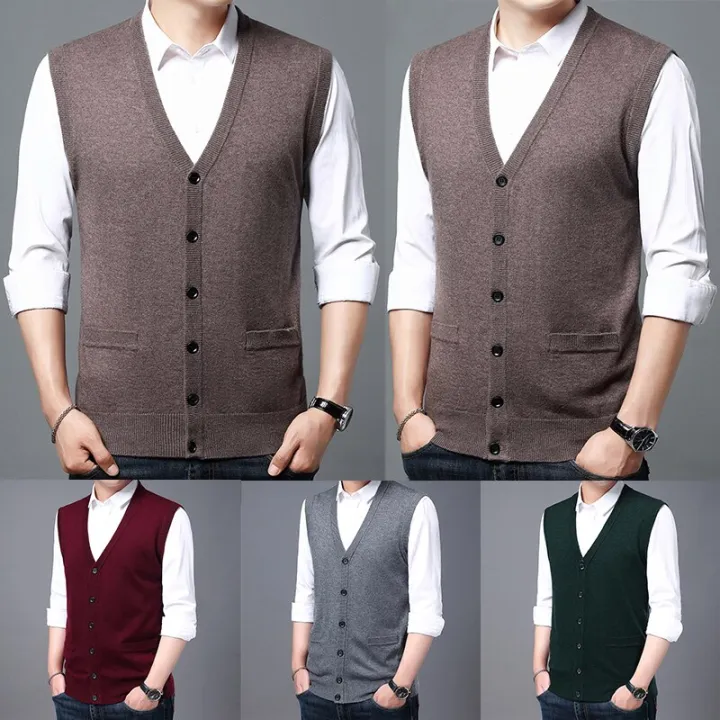 Men%20Fashion%20Brand%20V%20Neck%20Knit%20Korean%20Vest%20Outwear%20Cardigan%20Men%20Sleeveless%20Button%20Wool%20Blended%20High%20Quality%20Casual%20Mens%20Clothes%20-%20Image%208