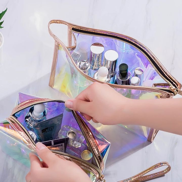 1%20Pc%20Colorful%20Holographic%20Women%20Cosmetic%20Bag%20TPU%20Clear%20Makeup%20Bag%20Beauty%20Organizer%20Pouch%20Travel%20Clear%20Makeup%20Kit%20Case%20-%20Image%203