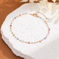 【Bestselling Product】 Bohemian Colorful Rhinestone Adjustable Anklet for Women Summer Beach Color Thin Feet Chain Party Jewelry Accessories New.
