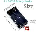18650 Lithium Battery Holder Case/Mount/Socket DIY KIT for 3.7V Battery Dual Storage Slots for Power Supply - 1pcs.