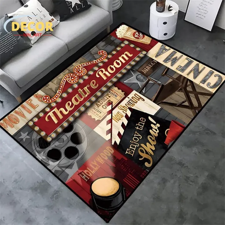 Movie%20Night%20Clapboard%20Rug%20Theater%20Film%20Art%20Mat%20Cinema%20Carpet%20For%20Bedroom%20Bathroom%20Living%20Playing%20Room%20Home%20Decoration%20Anti-skid%20-%20Image%202