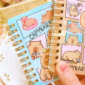 Cute Capybara Notebook Cartoon Animal Notepads Student Hand Ledger PP Coil Book For Girl Student Stationery Supplies. 