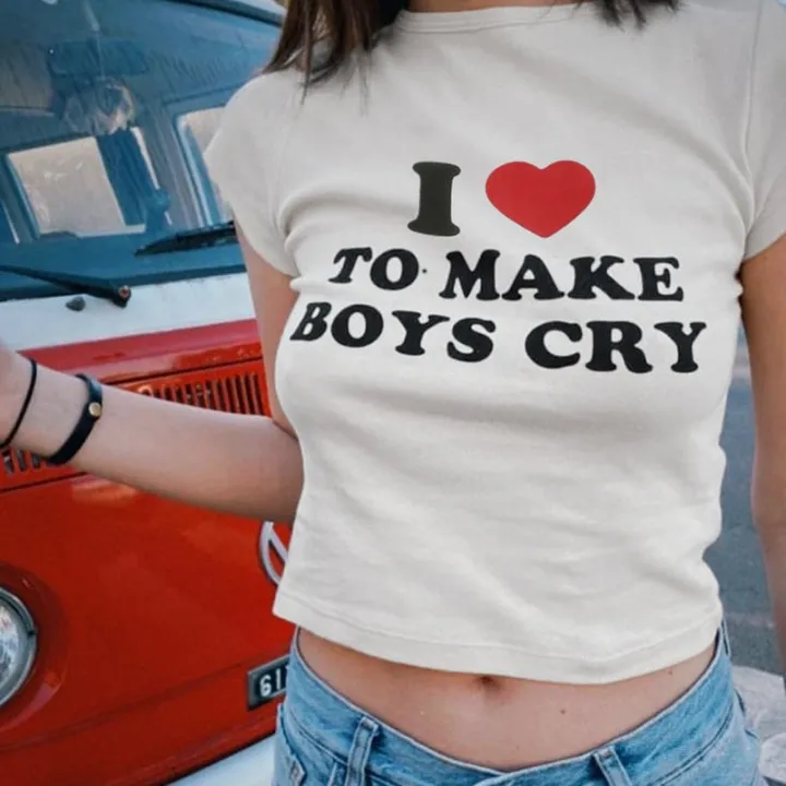 I%20Love%20To%20Make%20Boys%20Cry%20Letter%20Print%20T-shirts%20Y2k%20Women's%20O-neck%20Short%20Sleeve%20Casual%20Crop%20Top%20Harajuku%20Fashion%20Tight%20Corset%20-%20Image%203