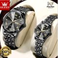 OLi-VS 9931 Fashion Luxury Couple Luminous Waterproof Mechanical Watch. 