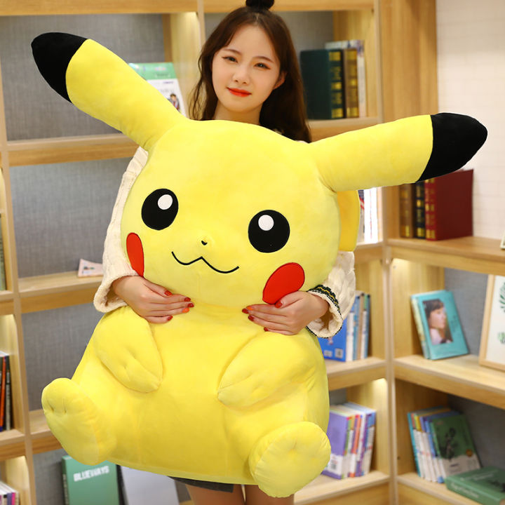 Large Size Pikachu Plush Toy Stuffed Doll Anime Pokemoned Pillow Appease Baby Birthday Present Christmas Gift For Kids Loser Lione