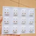 12 Pairs set Ear Piercing Special Ear Studs Surgical Steel Stopper Earrings Medical Piercing Gun - Nose Pin.