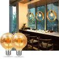 Dimmable Amber G125 LED Filament Bulbs - Vintage Retro E27 Lamp - 6W (Equivalent to 4W) - Antique Glass Ball Design - 110V and 220V - Bombillas.
