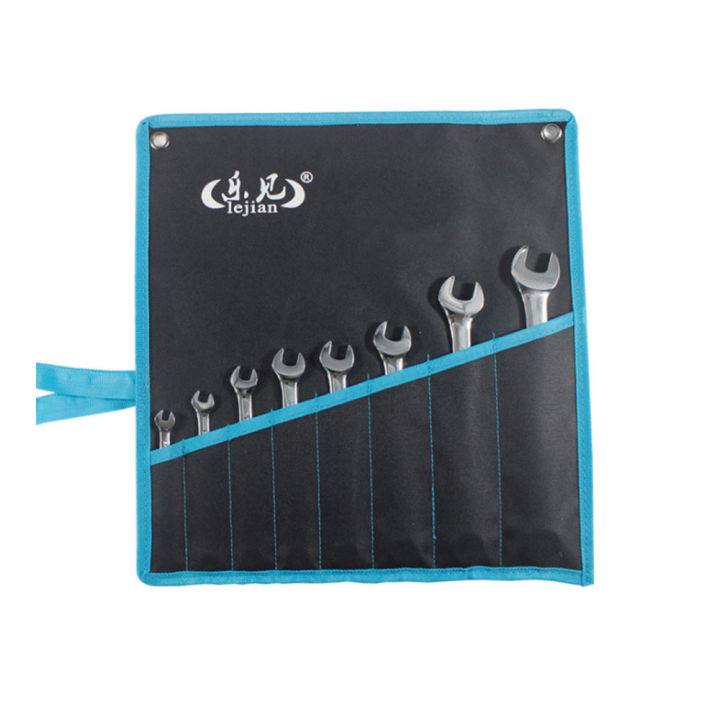 8pcs%20Combination%20Wrench%20Set%20with%20Roll-up%20Storage%20Pouch%20Chrome%20Vanadium%20Steel%20Polished%20Spanner%20Set%20Metric%206mm%20to%2019mm%20-%20Image%202